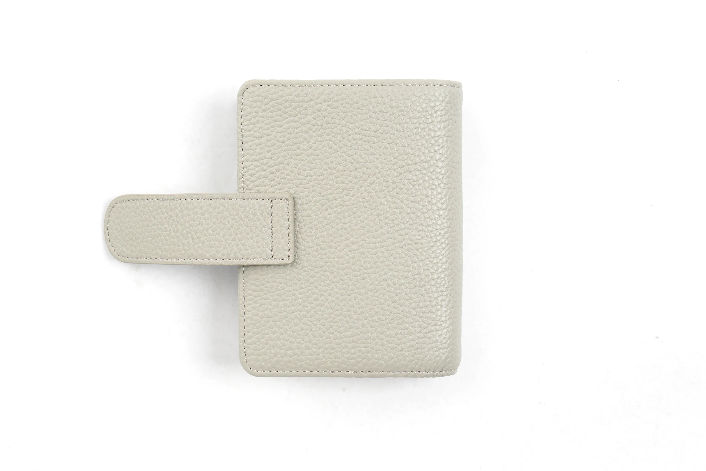 Moterm Regular A8 / M5 Size Rings Planner Pebbled Grain Cowhide 5-hole Mini Notebook with 15 MM Rings Organizer Journey Diary