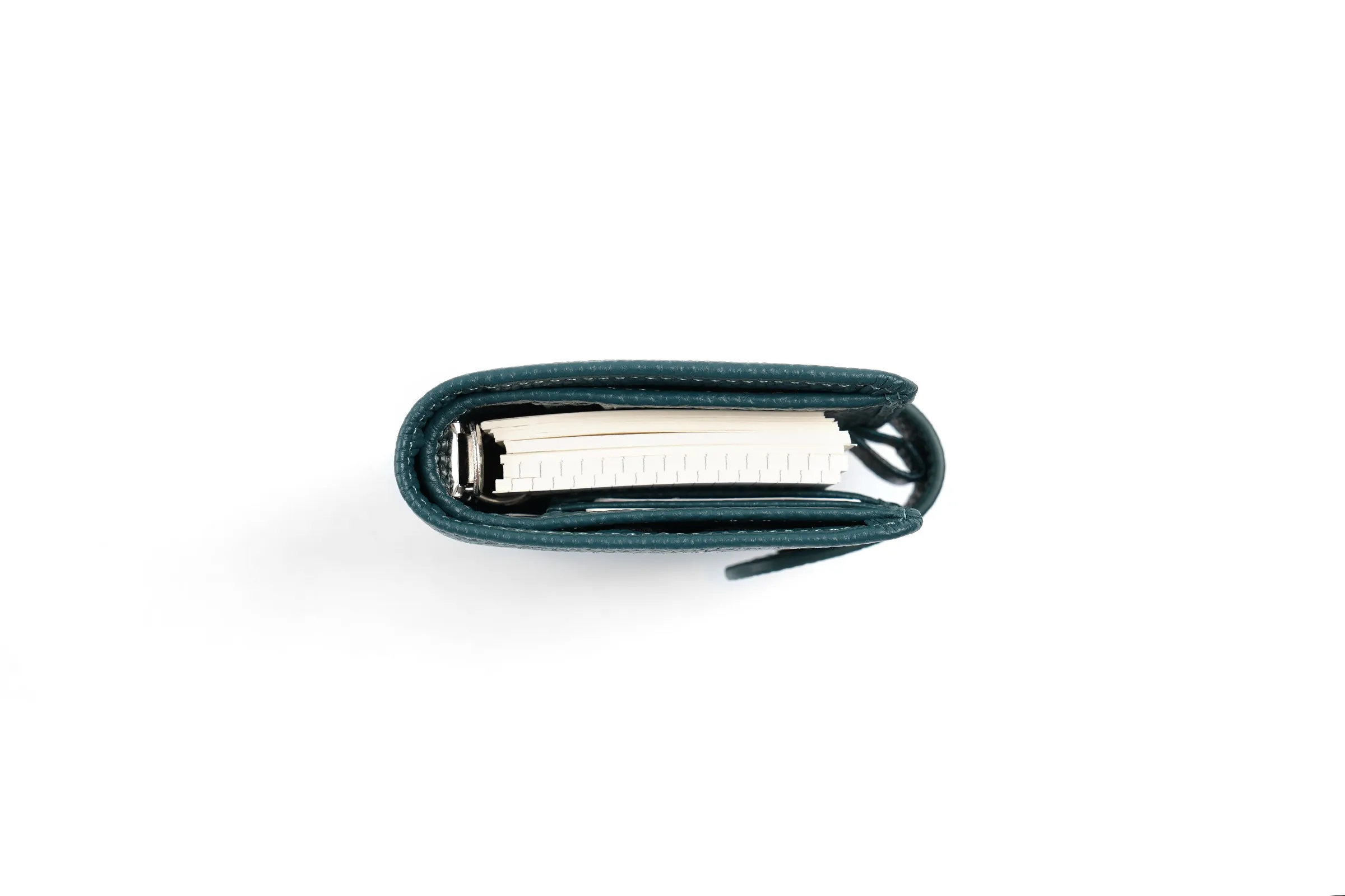 Moterm Regular A8 / M5 Size Rings Planner Pebbled Grain Cowhide 5-hole Mini Notebook with 15 MM Rings Organizer Journey Diary