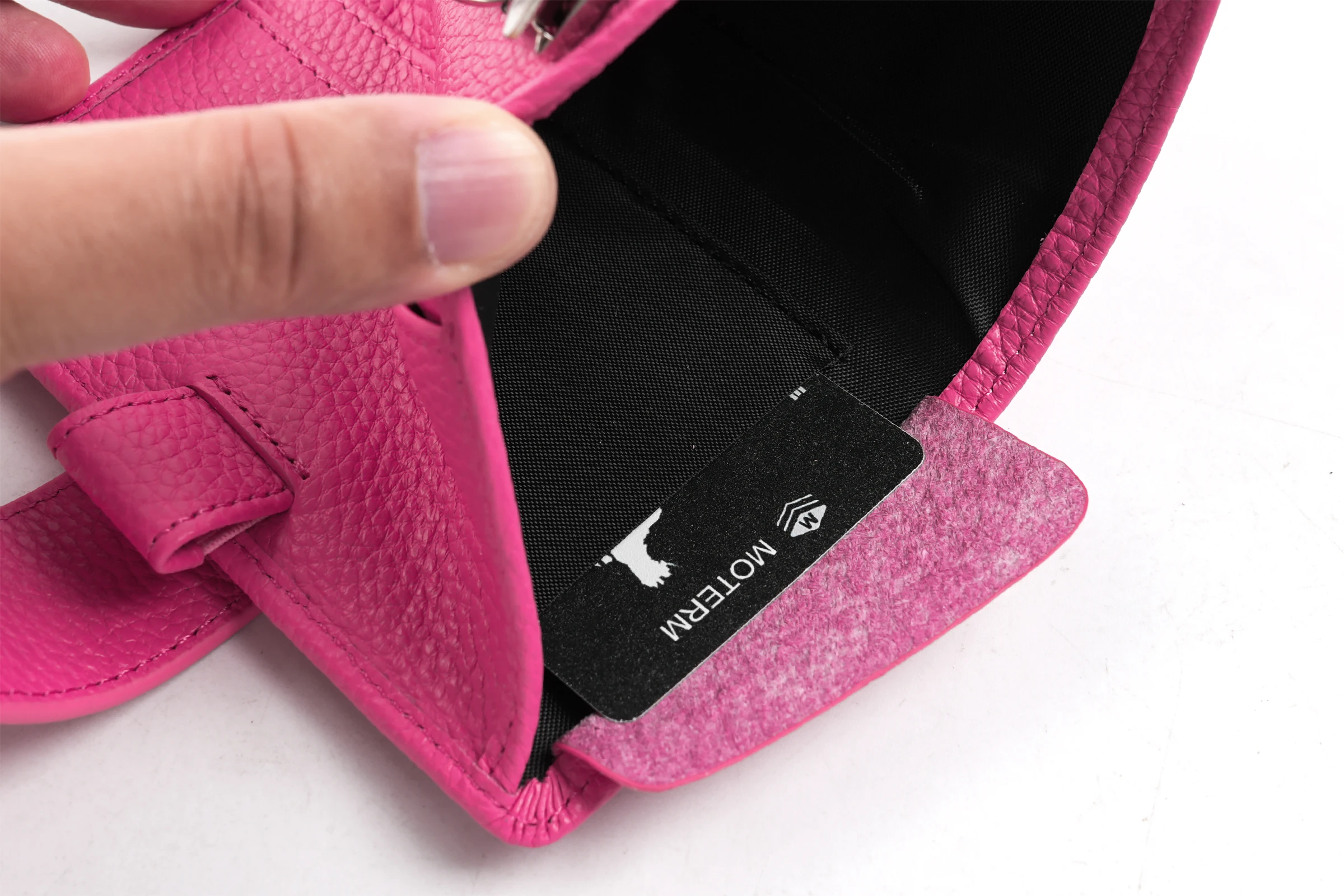 Moterm Regular A8 / M5 Size Rings Planner Pebbled Grain Cowhide 5-hole Mini Notebook with 15 MM Rings Organizer Journey Diary