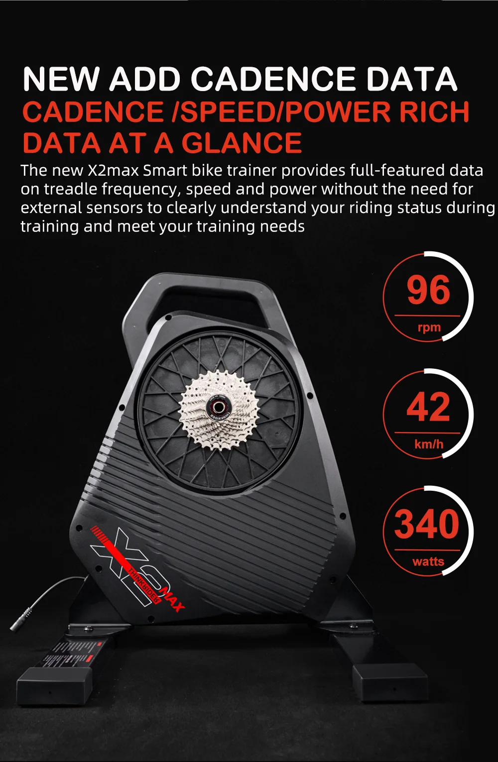 ThinkRider X2Max Smart Bike Trainer MTB Road Bicycle home trainer Built-in Power Meter power meter Compatible