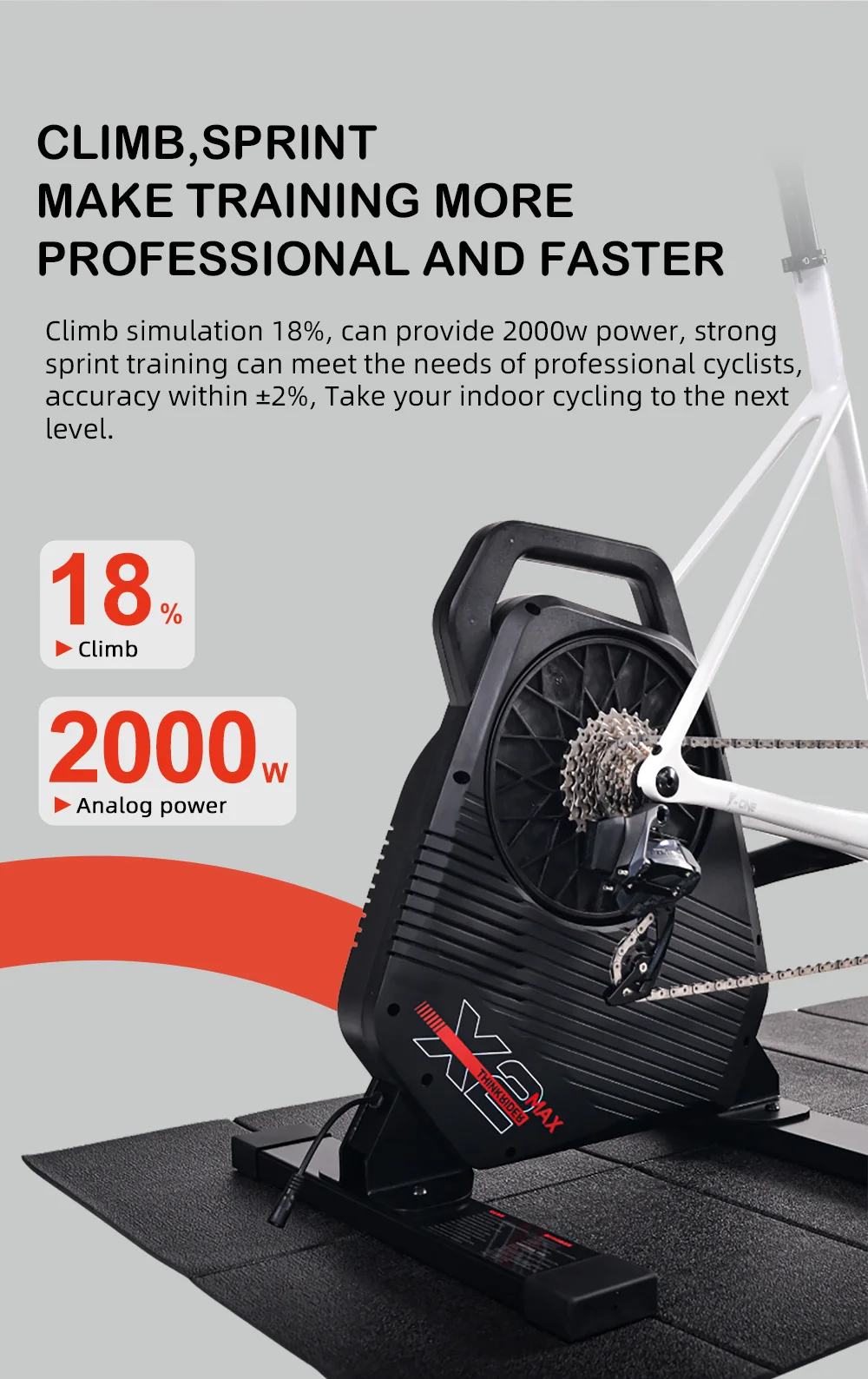 ThinkRider X2Max Smart Bike Trainer MTB Road Bicycle home trainer Built-in Power Meter power meter Compatible