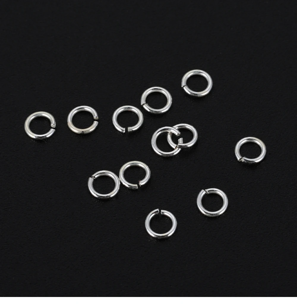 30-60pcs 925 Sterling Silver Open Jump Rings 3-6mm Split Ring Connectors for DIY Earrings Bracelet Jewelry Making Findings
