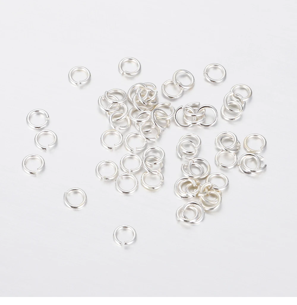 30-60pcs 925 Sterling Silver Open Jump Rings 3-6mm Split Ring Connectors for DIY Earrings Bracelet Jewelry Making Findings