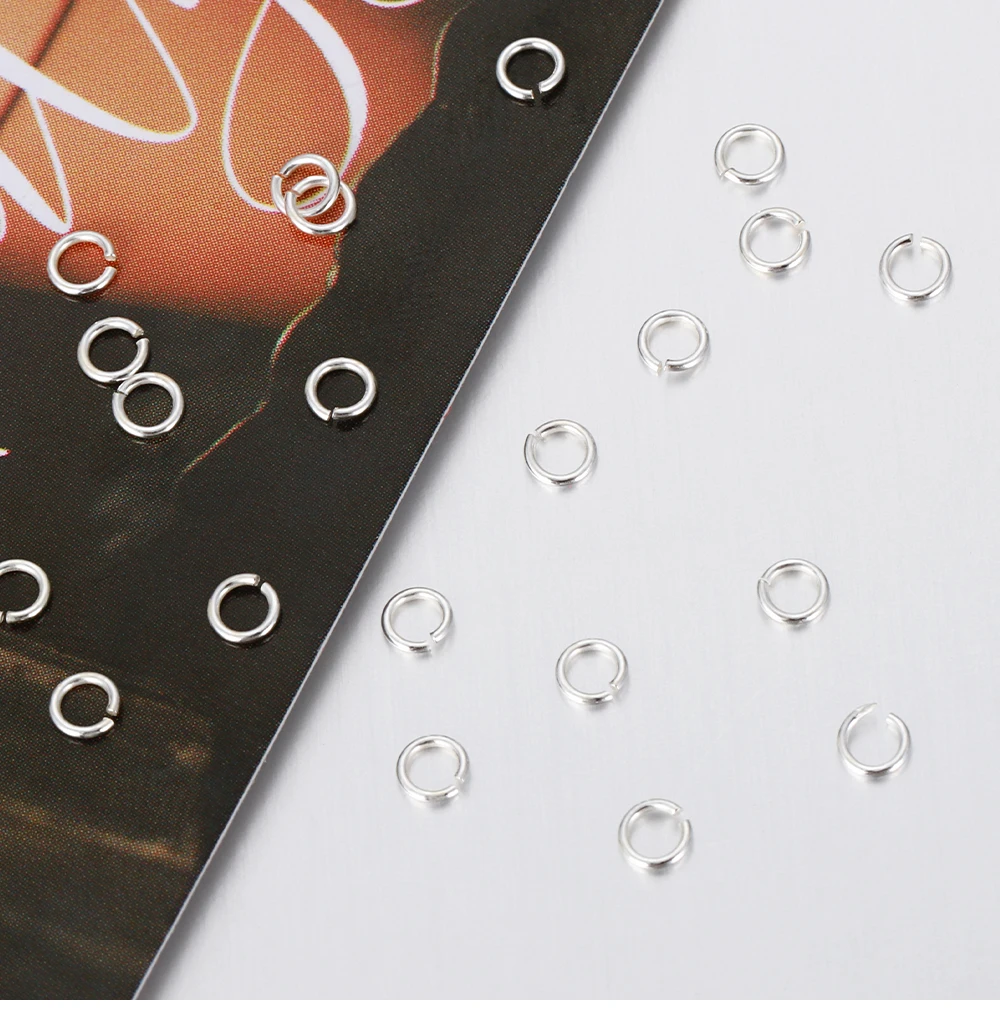 30-60pcs 925 Sterling Silver Open Jump Rings 3-6mm Split Ring Connectors for DIY Earrings Bracelet Jewelry Making Findings