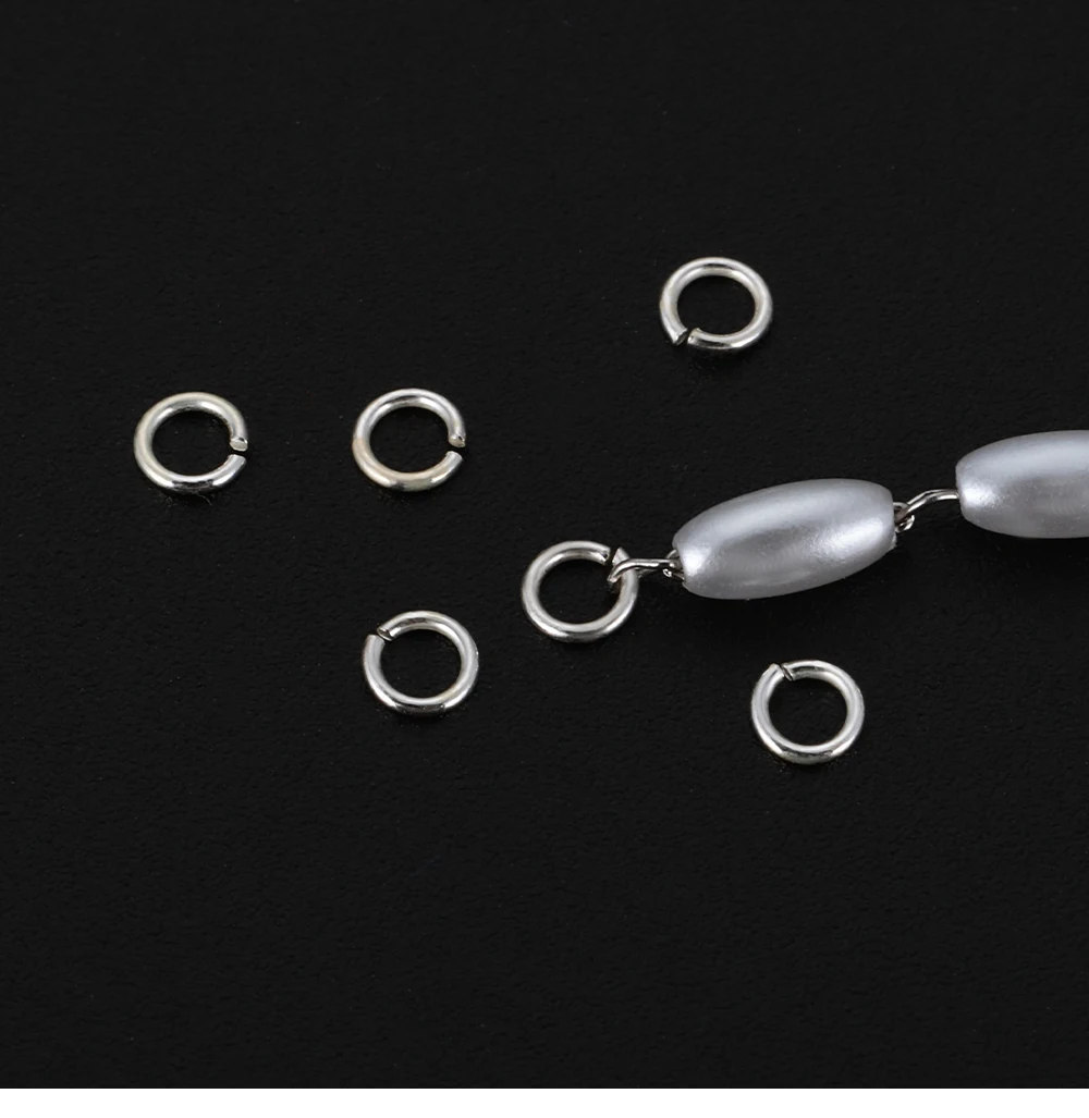 30-60pcs 925 Sterling Silver Open Jump Rings 3-6mm Split Ring Connectors for DIY Earrings Bracelet Jewelry Making Findings