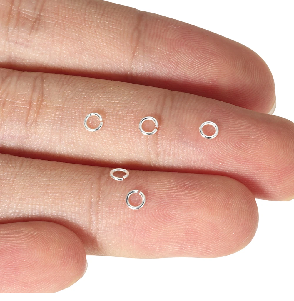 30-60pcs 925 Sterling Silver Open Jump Rings 3-6mm Split Ring Connectors for DIY Earrings Bracelet Jewelry Making Findings