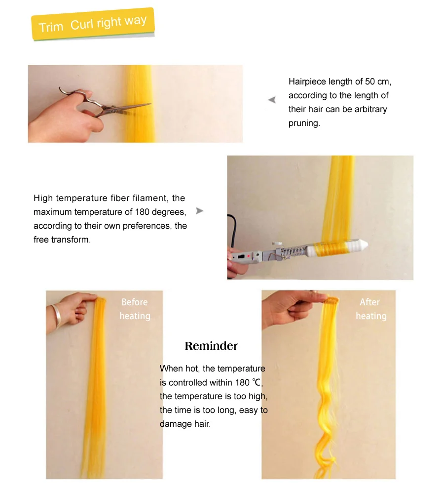 Highlights Hair Rainbow Synthetic Clip On Hair Extensions Ombre Colored Clip Hairpiece Colorful Clip Hair Strands For Festival