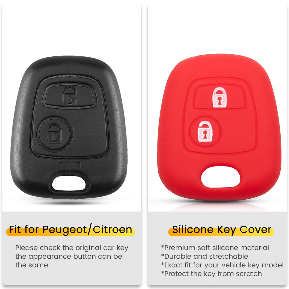KEYYOU 2 Button 433Mhz Remote Car Key For Peugeot 307 206 407 Partner Citroen C1 C2 C3 ID46 PCF7961 chip VA2 Ne73 HU83 SX9 Blade