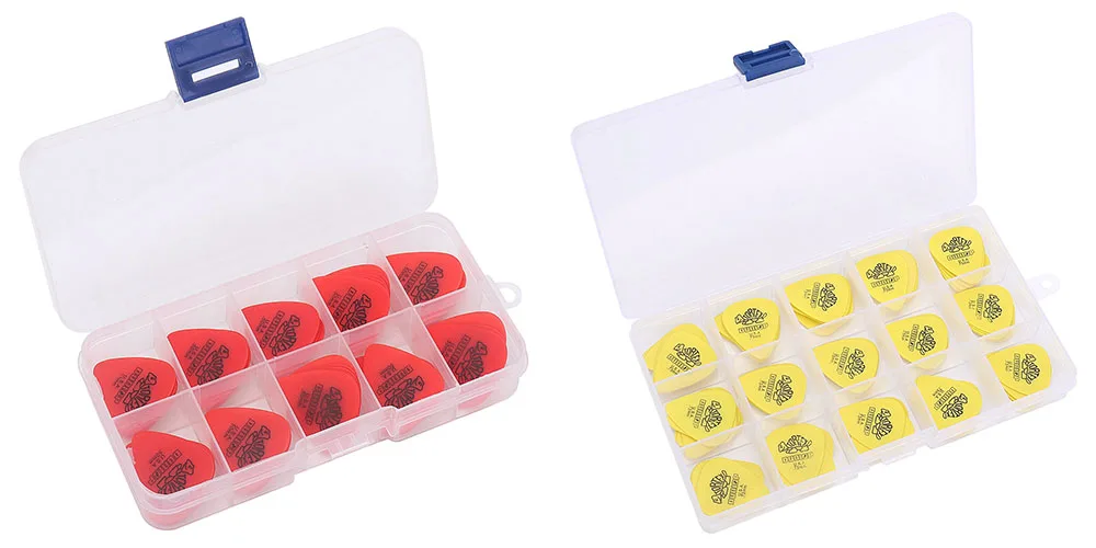 50&100 Pcs Acoustic Electric Guitar Picks Dunlop Plectrum Guitar Accessories With Box Thickness 0.5mm-1.14mm