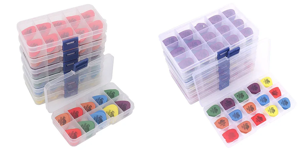 50&100 Pcs Acoustic Electric Guitar Picks Dunlop Plectrum Guitar Accessories With Box Thickness 0.5mm-1.14mm