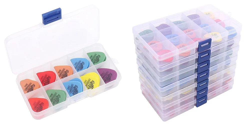 50&100 Pcs Acoustic Electric Guitar Picks Dunlop Plectrum Guitar Accessories With Box Thickness 0.5mm-1.14mm