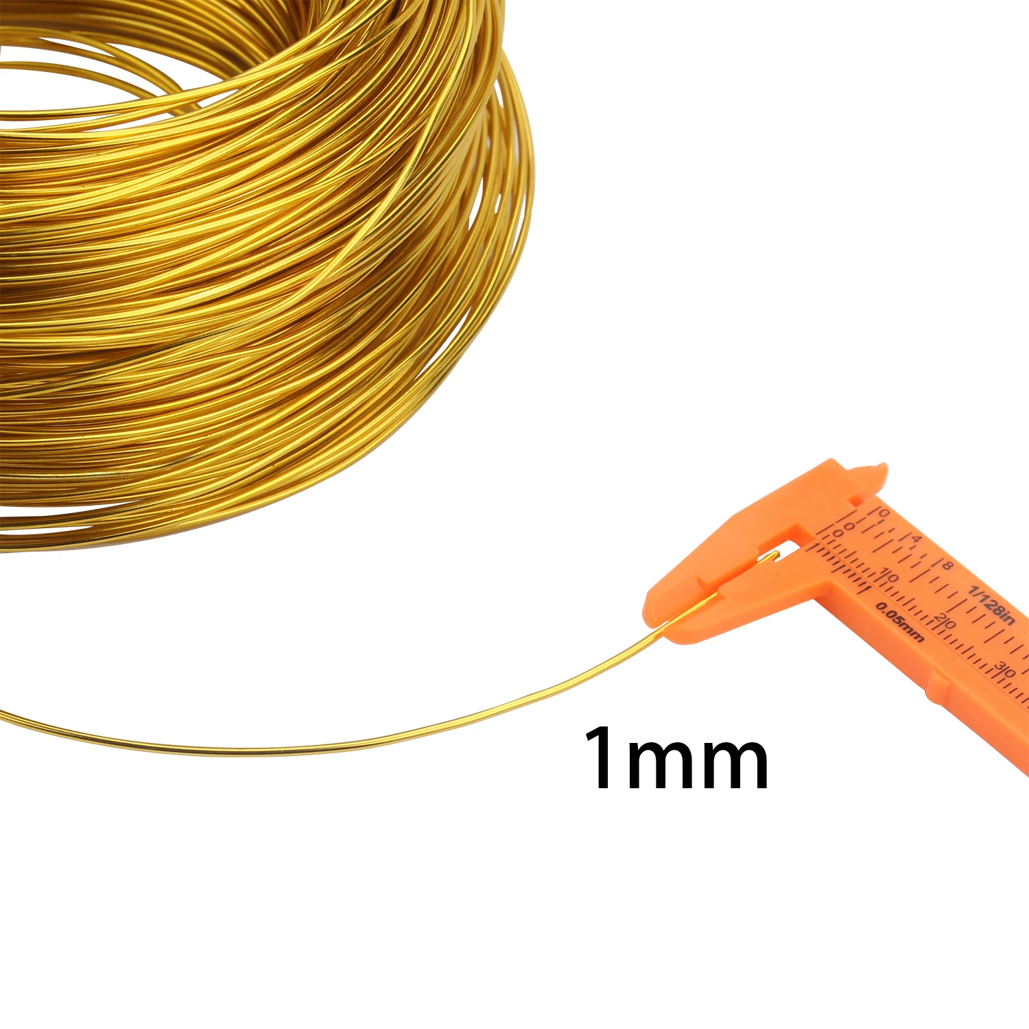 Aluminum Wire 1mm 1.2mm 1.5mm 2mm 2.5mm 3mm Gold Plated Bendable Flexible Craft Metal Wire for Jewelry Making Beading Floral