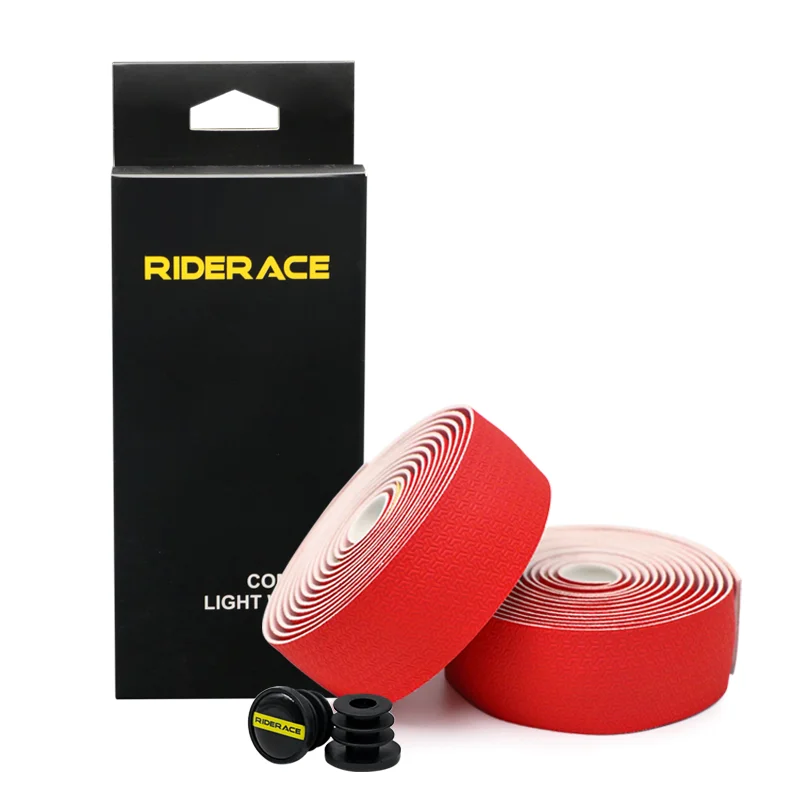 Bike Handlebar Tape Road Bicycle Anti-slip PU EVA Shock Absorption Anti-Vibration Handle Bar Tapes Soft Cycling Wrap End Plug