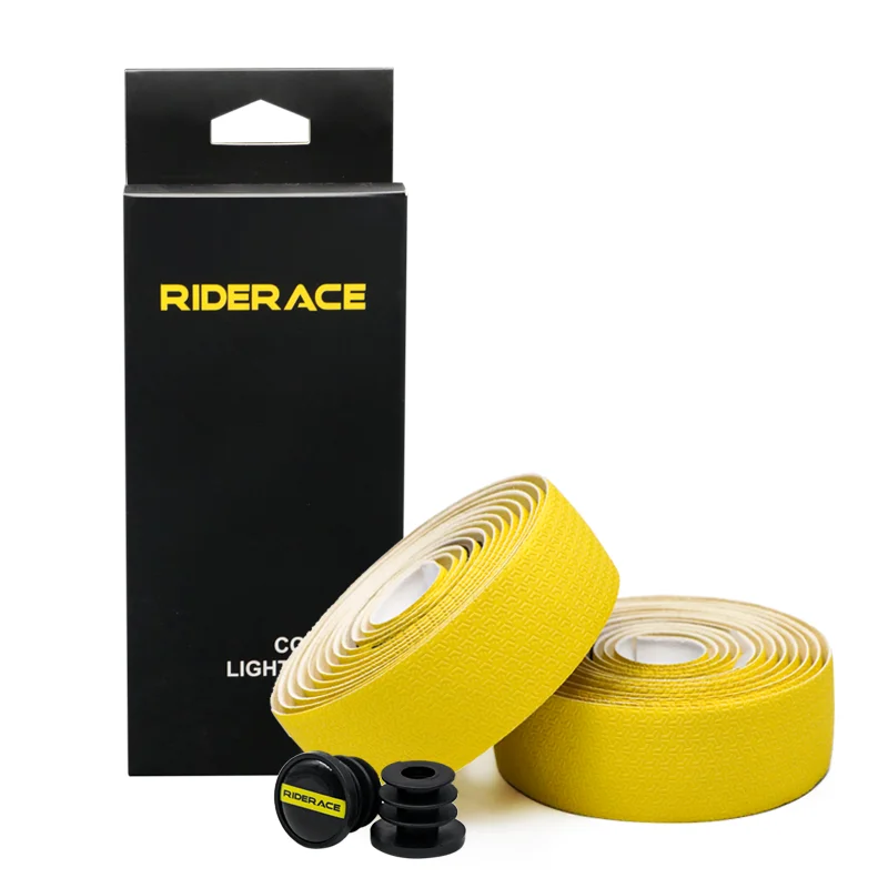 Bike Handlebar Tape Road Bicycle Anti-slip PU EVA Shock Absorption Anti-Vibration Handle Bar Tapes Soft Cycling Wrap End Plug