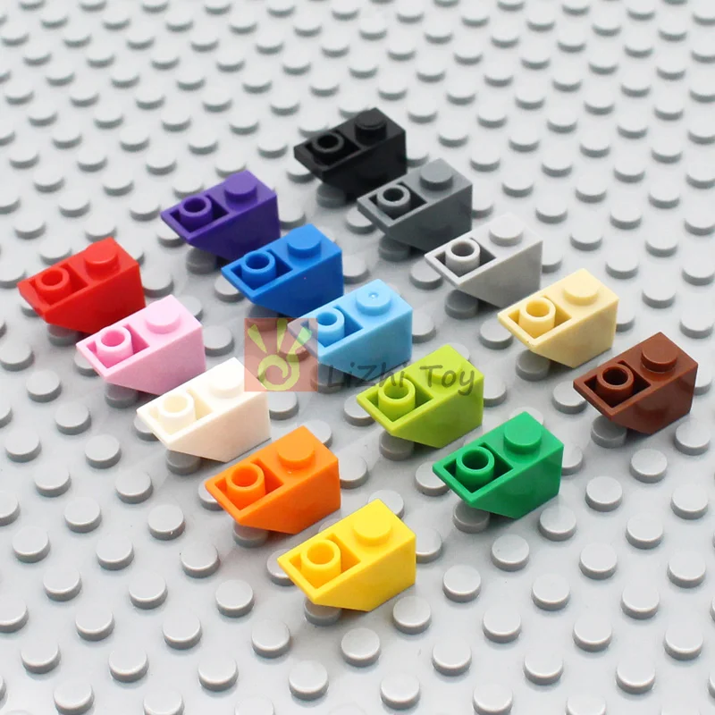100pcs MOC Slope Inverted 45 2x1 3665 DIY Enlighten Block Bricks Compatible with Assembles Particles Toys for Children
