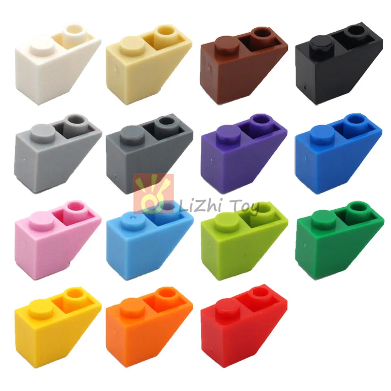 100pcs MOC Slope Inverted 45 2x1 3665 DIY Enlighten Block Bricks Compatible with Assembles Particles Toys for Children