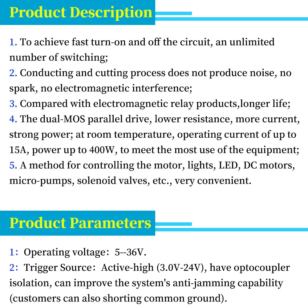 DC 5V ~ 36V Dual MOS LED Digital Time Delay Relay Trigger Cycle Timer Delay Switch Circuit Board Timing Control Module DIY