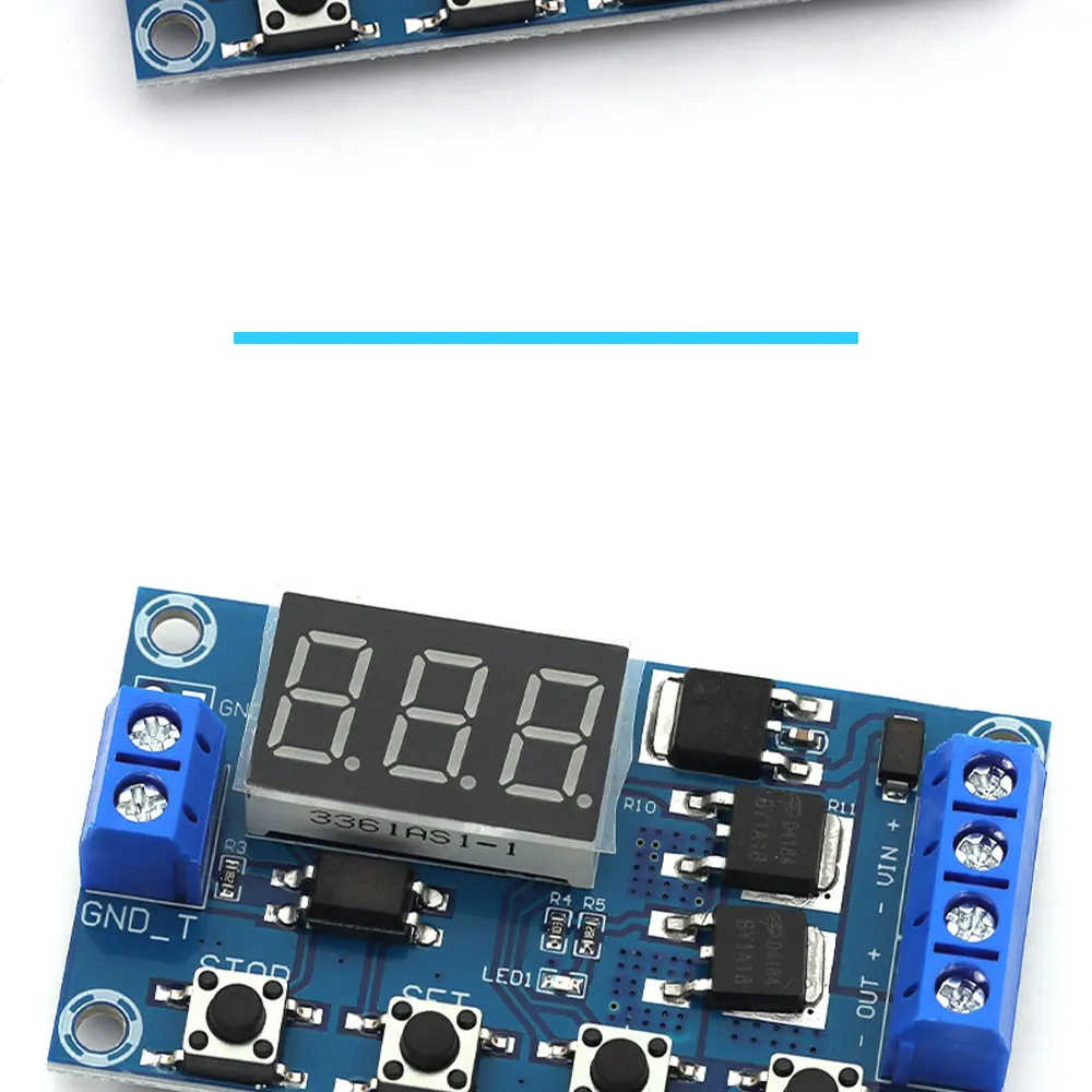 DC 5V ~ 36V Dual MOS LED Digital Time Delay Relay Trigger Cycle Timer Delay Switch Circuit Board Timing Control Module DIY