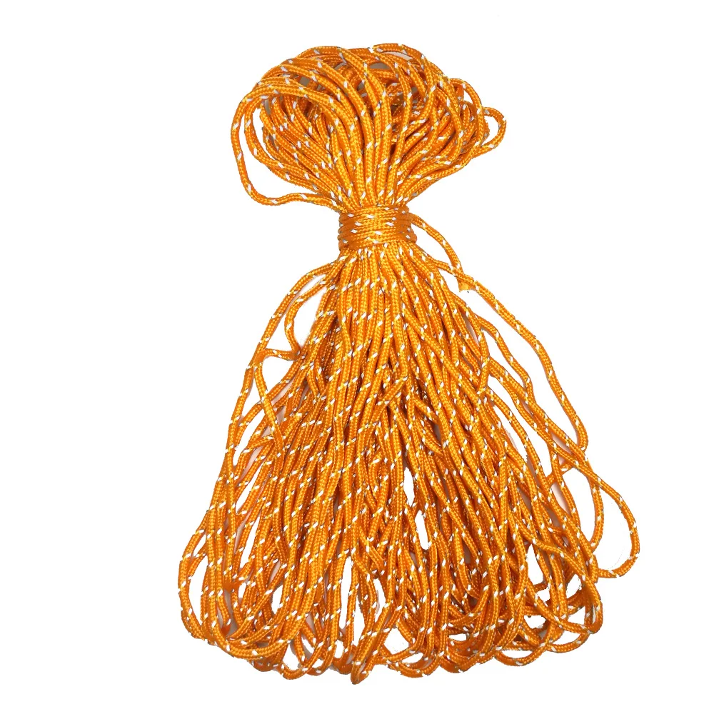 20m 2.5mm Reflective Paracord Tent Cord Rope Camping Awning Rope Runner Guy Line