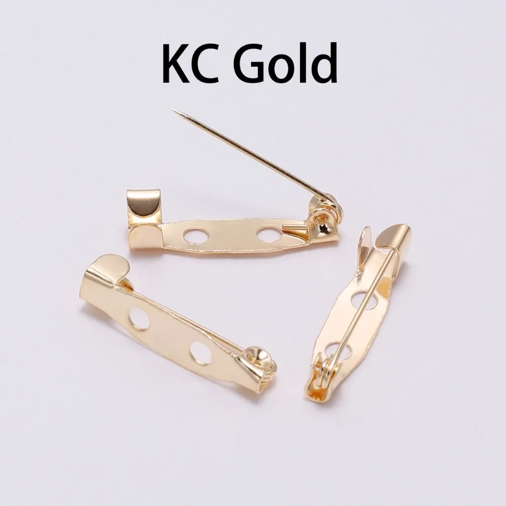 50pcs 15/20/25/30/35/40mm Brooch Clip Base Pins Brooch Pin Base Brooch Settings Blank Base For DIY Jewelry Making Supplies