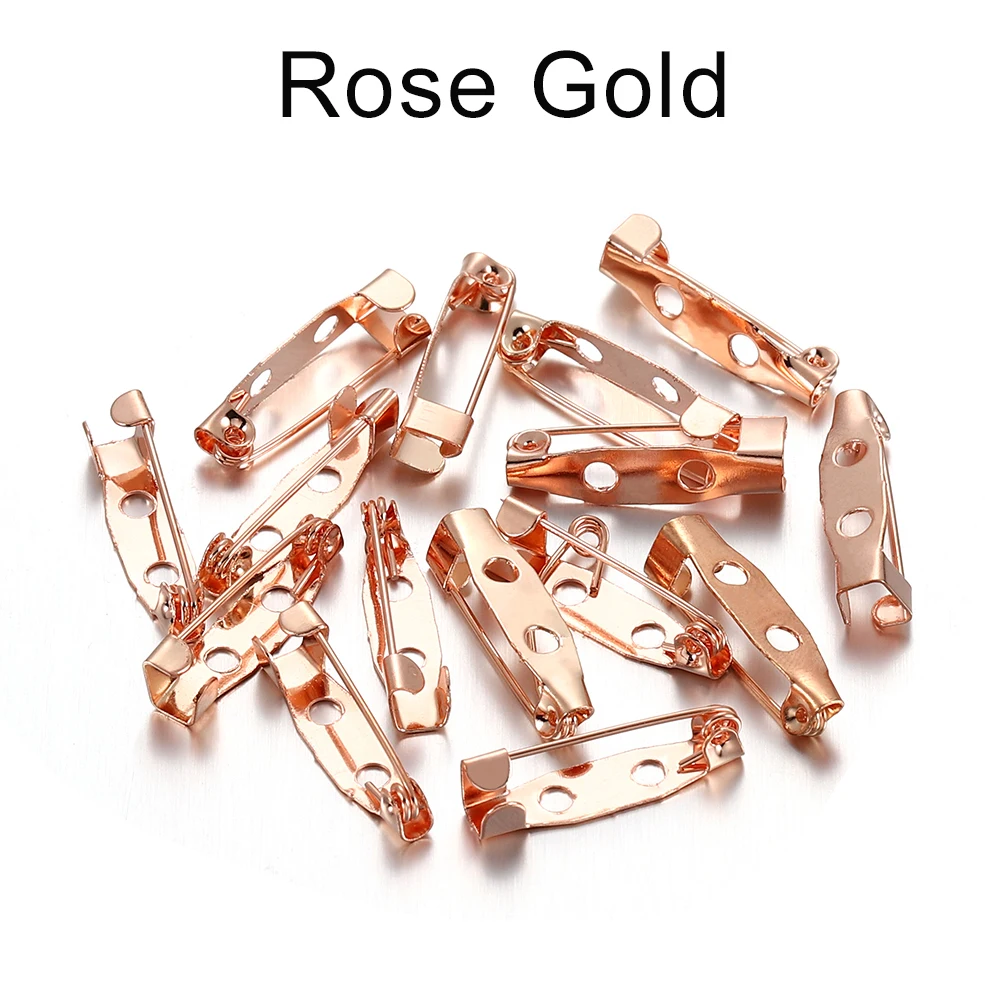 50pcs 15/20/25/30/35/40mm Brooch Clip Base Pins Brooch Pin Base Brooch Settings Blank Base For DIY Jewelry Making Supplies