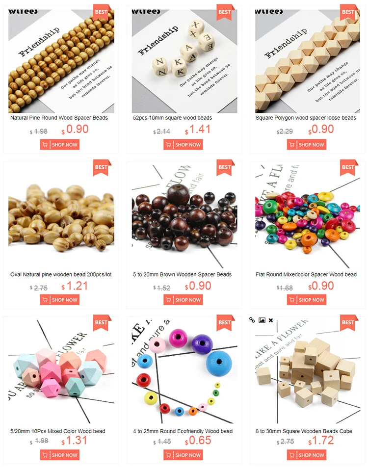 WLYeeS 5 to 20mm Brown Wooden Spacer Beads Natural Wood Loose Bead For Jewelry Bracelet Necklace Handmade DIY Ball accessories