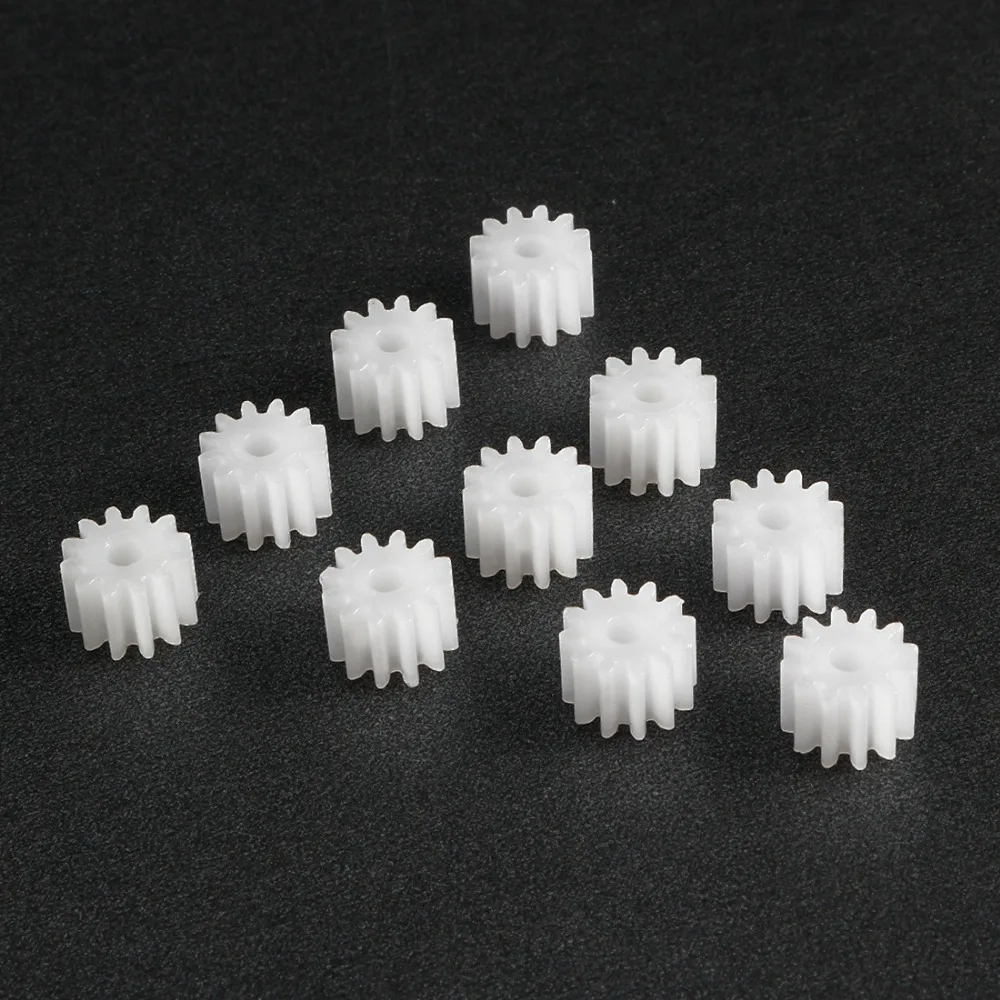 Uxcell 10Pcs 8/10/12/16 Teeth 082/102/122/162A 2mm Hole Diameter Plastic Shaft Gear Toy Accessories for DIY Car Robot Motor