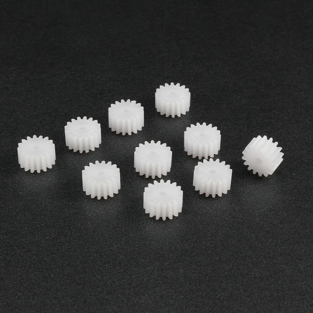 Uxcell 10Pcs 8/10/12/16 Teeth 082/102/122/162A 2mm Hole Diameter Plastic Shaft Gear Toy Accessories for DIY Car Robot Motor