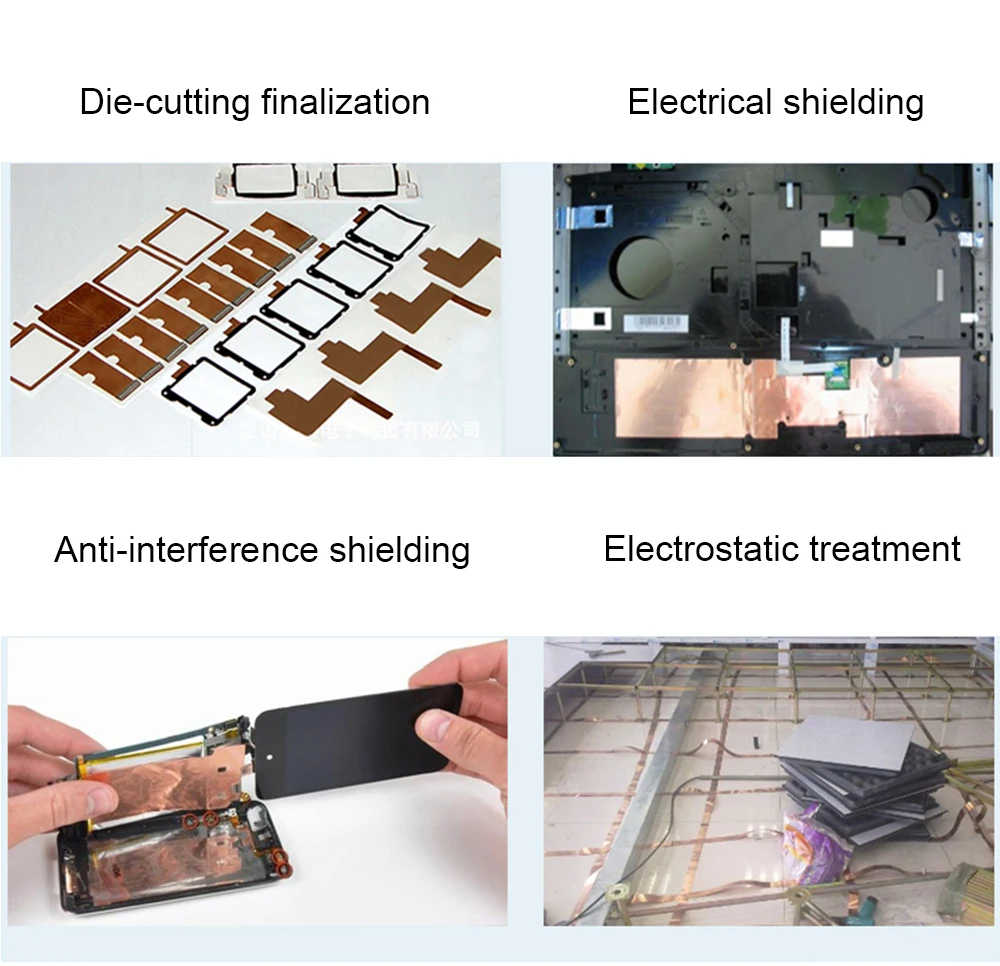 Single Sided Conductive Copper Foil Tape Mask Electromagnetic Shield Eliminate EMIAnti-static Repair Adhesive Tape