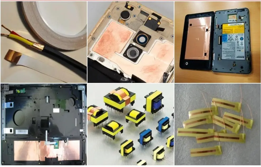Single Sided Conductive Copper Foil Tape Mask Electromagnetic Shield Eliminate EMIAnti-static Repair Adhesive Tape
