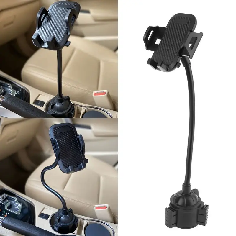 Universal Car Cup Mount Mobile Phone Holder Stand Cradle for iPhone 5/6/7/8 Pus XR XS 3.5-7" Cellphone Smartphones