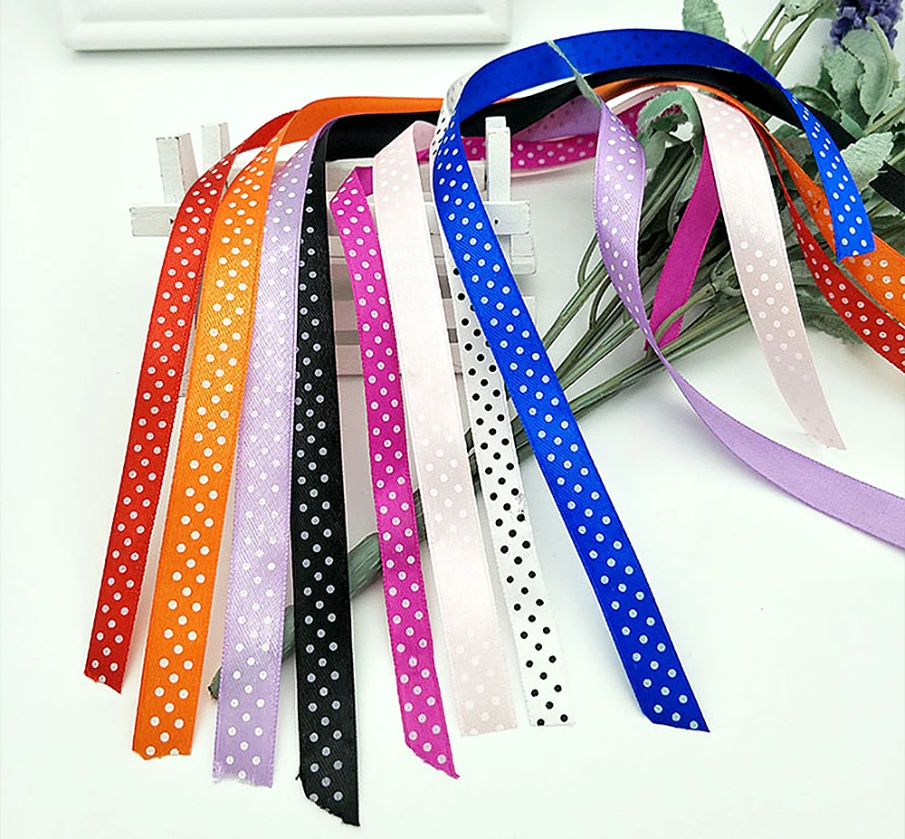 5 Yards Checked Polyester Ribbon 3/8 Inch Plaid Tartan Fabric Craft Ribbon,for Hair Accessories Craft Wrapping Party Decorations