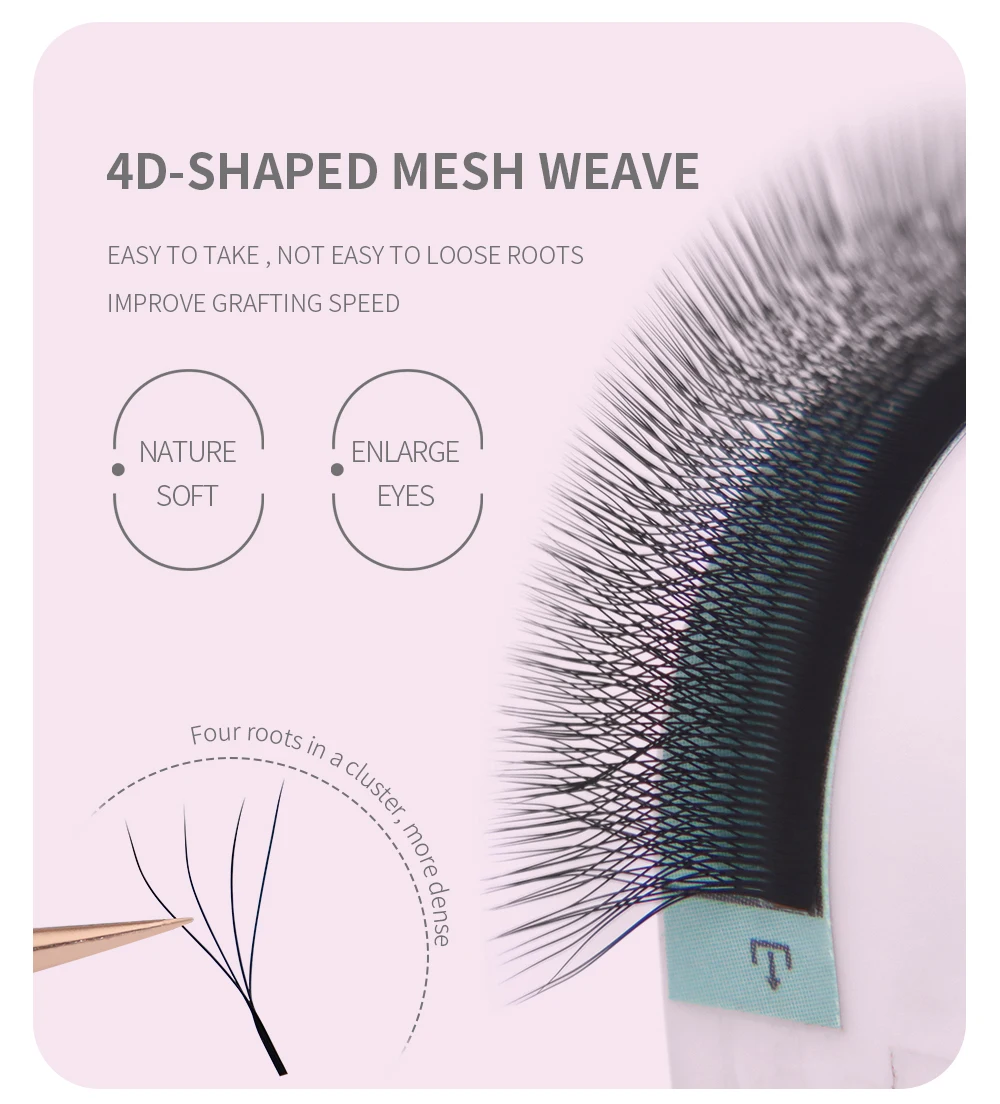 ANNAFRIS 4D-W Shaped Eyelash Extension Premade Fans W Volume Lashes