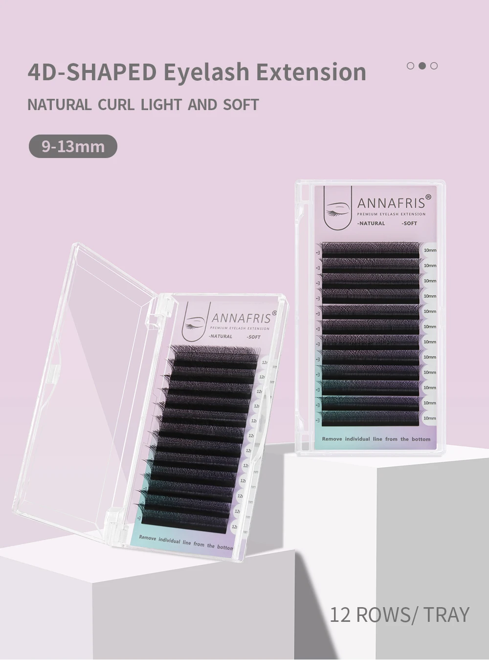 ANNAFRIS 4D-W Shaped Eyelash Extension Premade Fans W Volume Lashes