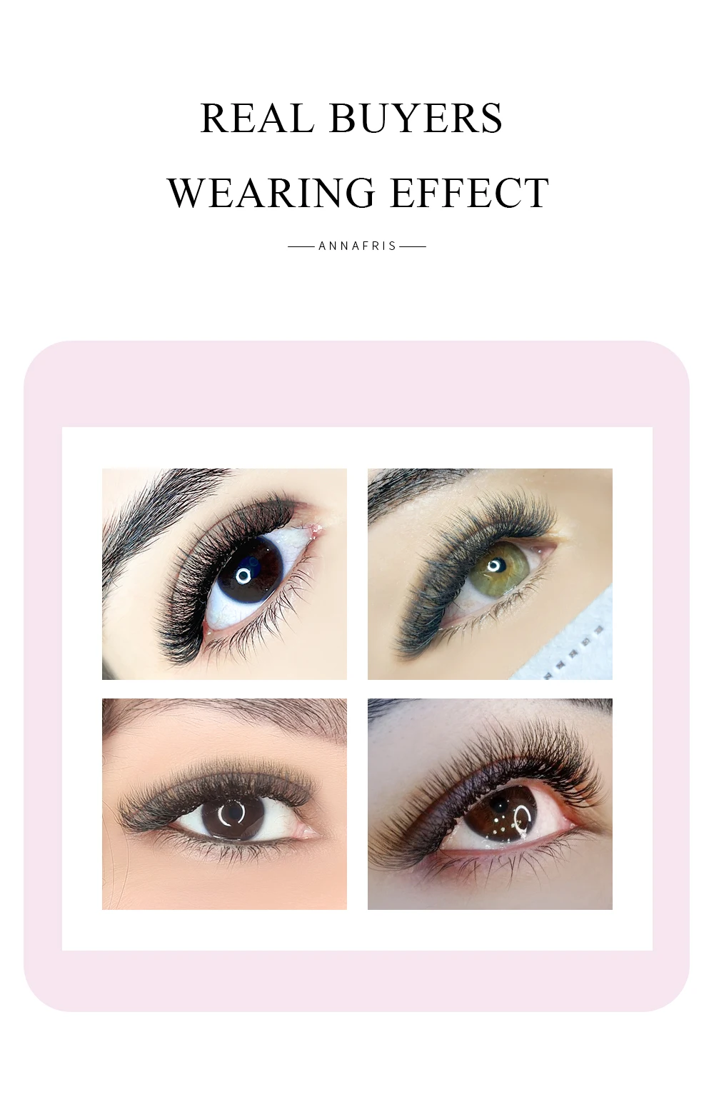 ANNAFRIS 4D-W Shaped Eyelash Extension Premade Fans W Volume Lashes