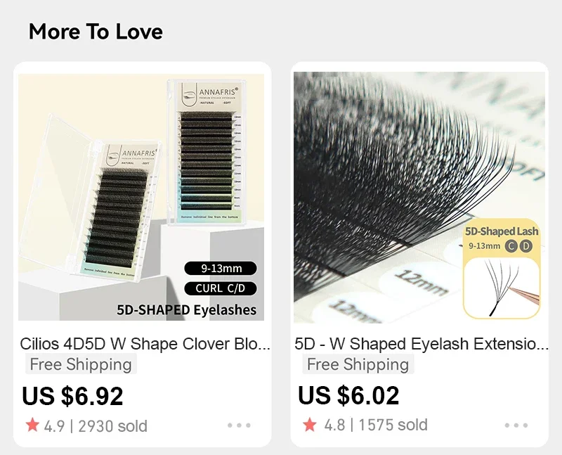 ANNAFRIS 4D-W Shaped Eyelash Extension Premade Fans W Volume Lashes