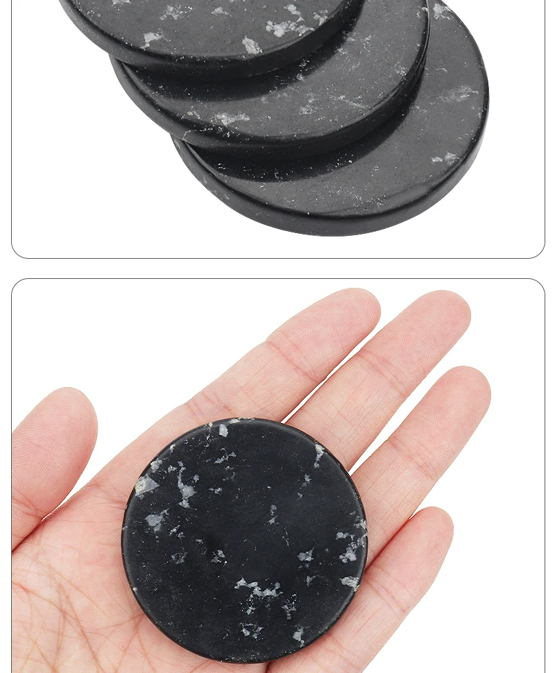 Black Eyelash Grafting Gasket Round Pallet Jade Stone Eyelash Extension Glue Pallet Holder Pad For Eyelash Extensions Tools