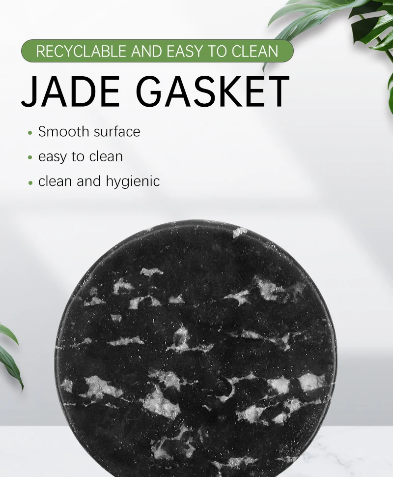 Black Eyelash Grafting Gasket Round Pallet Jade Stone Eyelash Extension Glue Pallet Holder Pad For Eyelash Extensions Tools