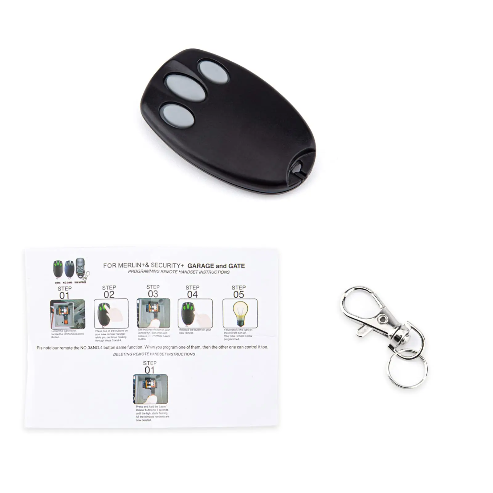 Hand Transmitter 433MHz for LIFTMASTER Motorlift Merlin+ C945 94335E 9747E 1A5478 Garage Door Remote Control