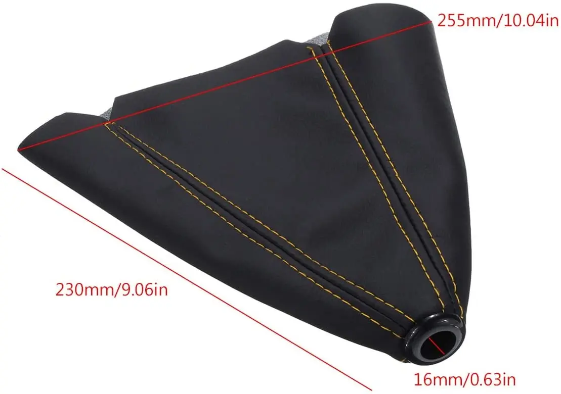 New 16mm Universal Car Gear Shift Collars PU Leather Carbon Fiber Auto Car Manual Stick Shifter Knob Gear Shift Boot Cover