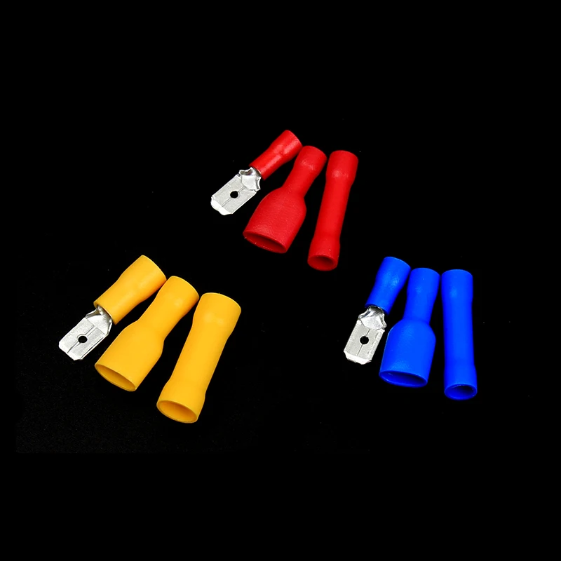 102/122/222/280/300pcs Assorted Spade Terminals Insulated Cable Splice Butt Connector Electrical Wire Crimp Ring Fork Lugs Kit