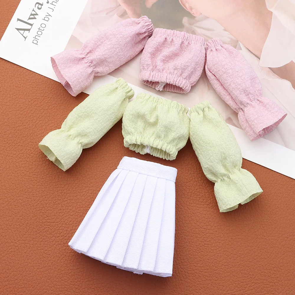 New Fashion Doll Clothes T-shirt Skirt Candy Color Pants Dolls Dress For 29CM Girl Clothes Casual Wear Dolls Accessories