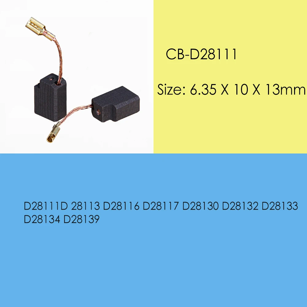 5 Pairs Carbon Brushes for Dewalt Angle Grinders D28111 D28116 6.35x10x13mm with Automatic Stop Power Tool Spare Parts