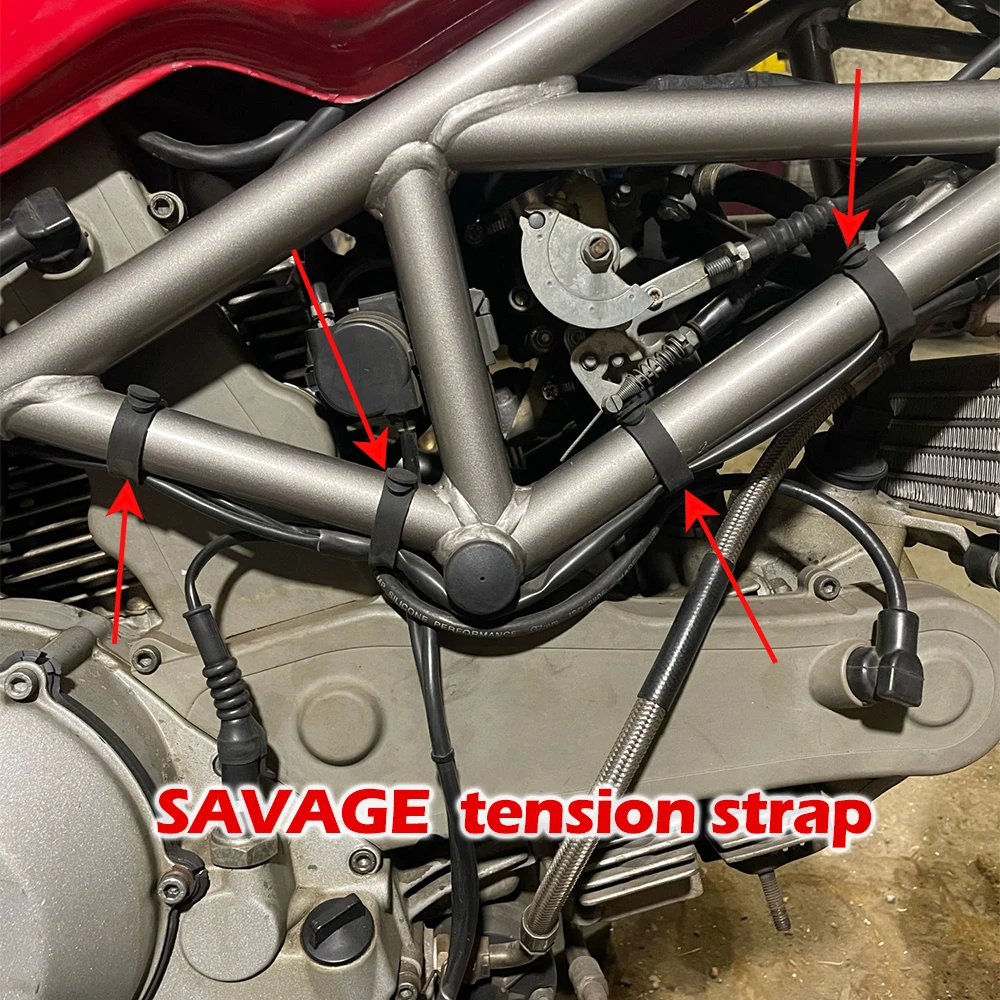 Fixing Tension Strap Silicone Bandage Universal Motorcycle Accessories Oil Pipe Hose/Throttle/Brake Clutch Cable/Wire Motocross