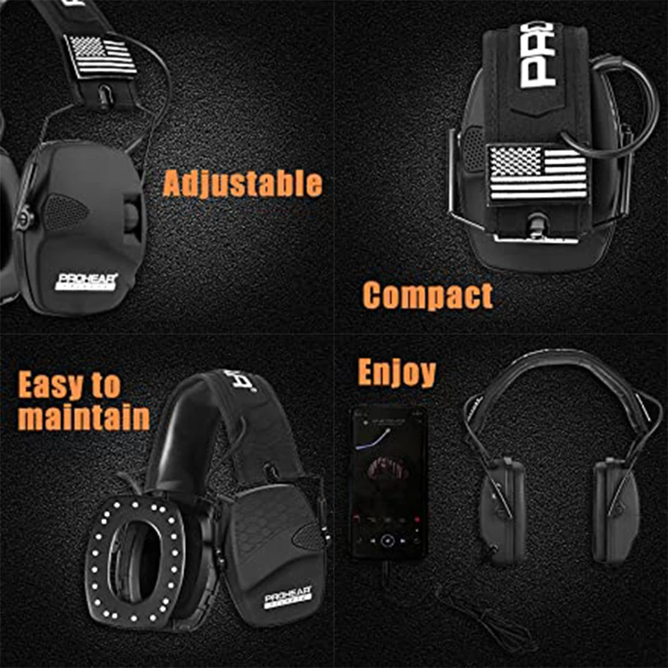 ZOHAN Ear Protection Electronic Hearing Protection Sparta Active Protector for Shooting Earmuffs NRR 23dB Noise Reduction