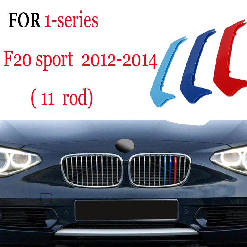 3Pcs Car Grill Stickers Strip Cover Trim For BMW F40 F20 F21 E87 E82 E81 E88 AUTO Racing Grille Accessories