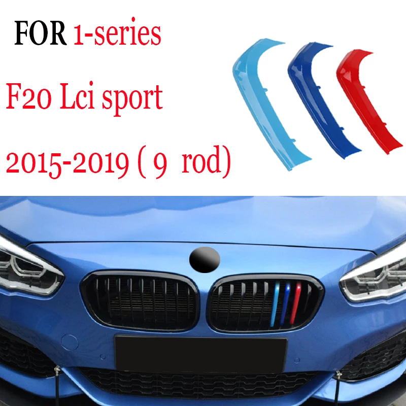 3Pcs Car Grill Stickers Strip Cover Trim For BMW F40 F20 F21 E87 E82 E81 E88 AUTO Racing Grille Accessories