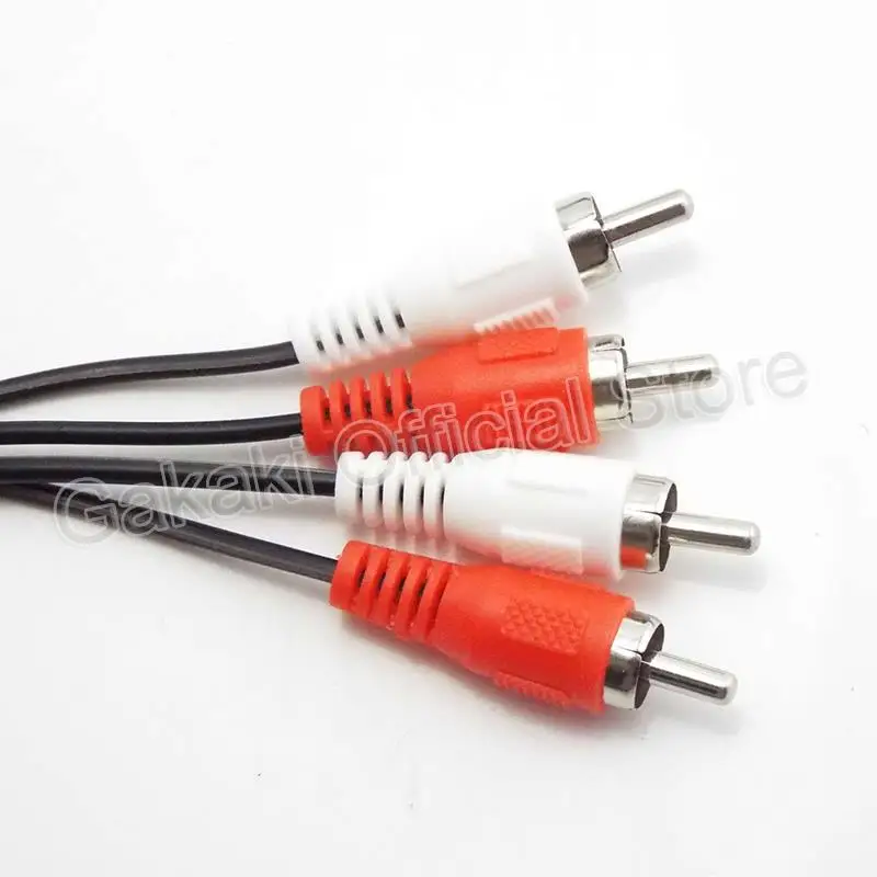 Dual RCA Male to 2 RCA Male Cable Stereo Audio Cable AV for DVD TV CD Sound Amplifier