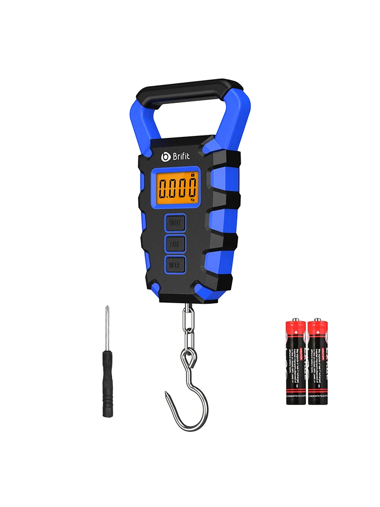 50Kg Hanging Scale with Ruler Digital Portable Fish Hook Electronic Weighting Luggage Scale LED Display Balance Висячие