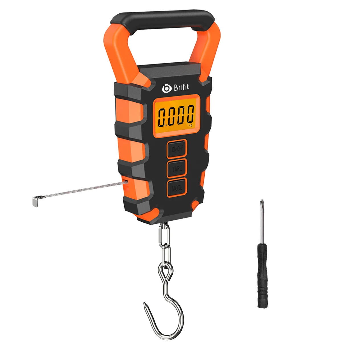 50Kg Hanging Scale with Ruler Digital Portable Fish Hook Electronic Weighting Luggage Scale LED Display Balance Висячие